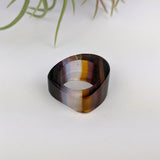 Amber Clear Lavender Statement Ring, Cocktail Ring, Hand Carved Chunky Ring, Modern Big Glass Ring