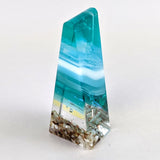 3D Aquascape Tower Pendant, Ocean Beach Necklace