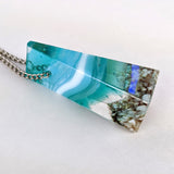 3D Aquascape Tower Pendant, Ocean Beach Necklace