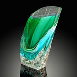 Green Shorebreak - Glass Sculpture