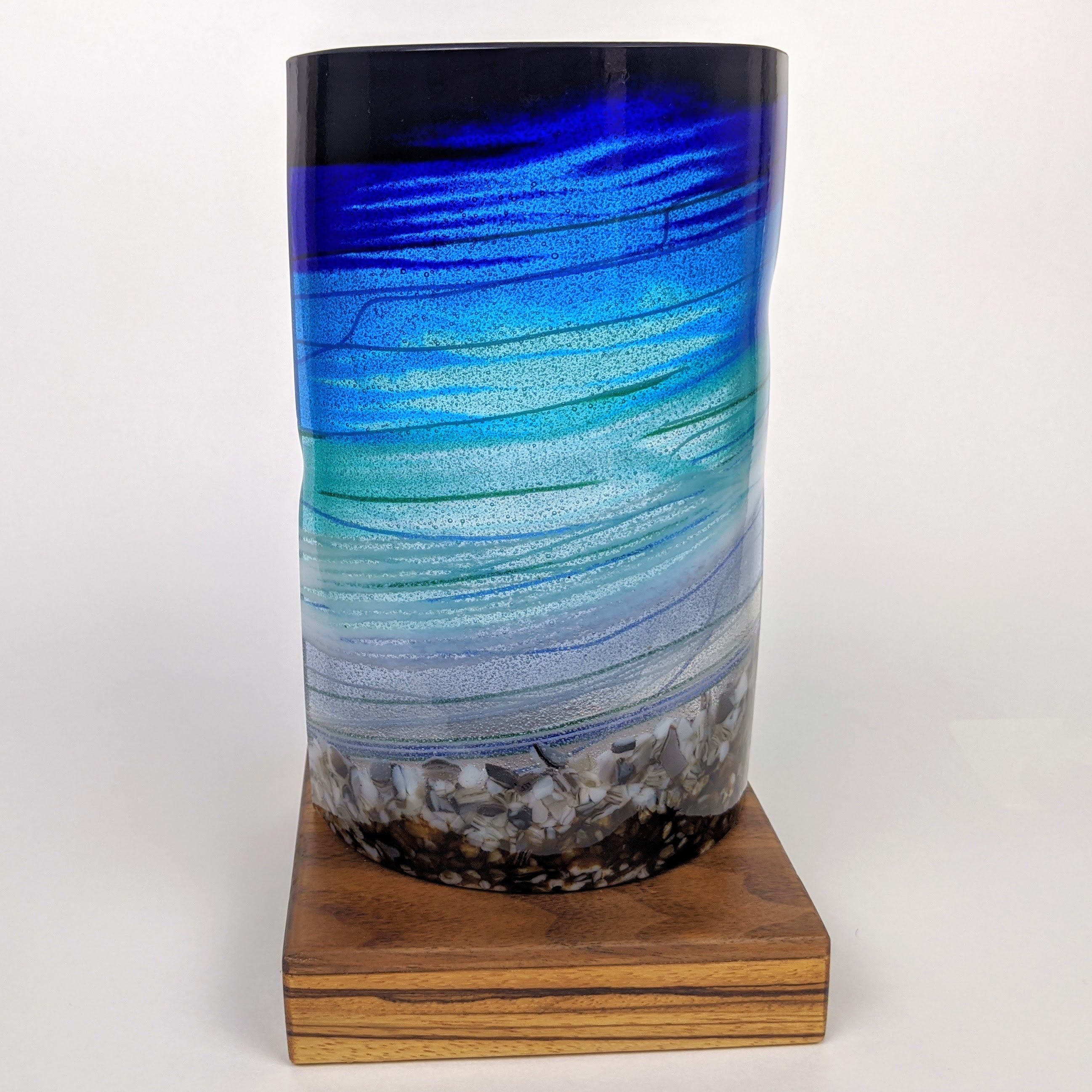Midnight Aquascape Lamp Shade with Light