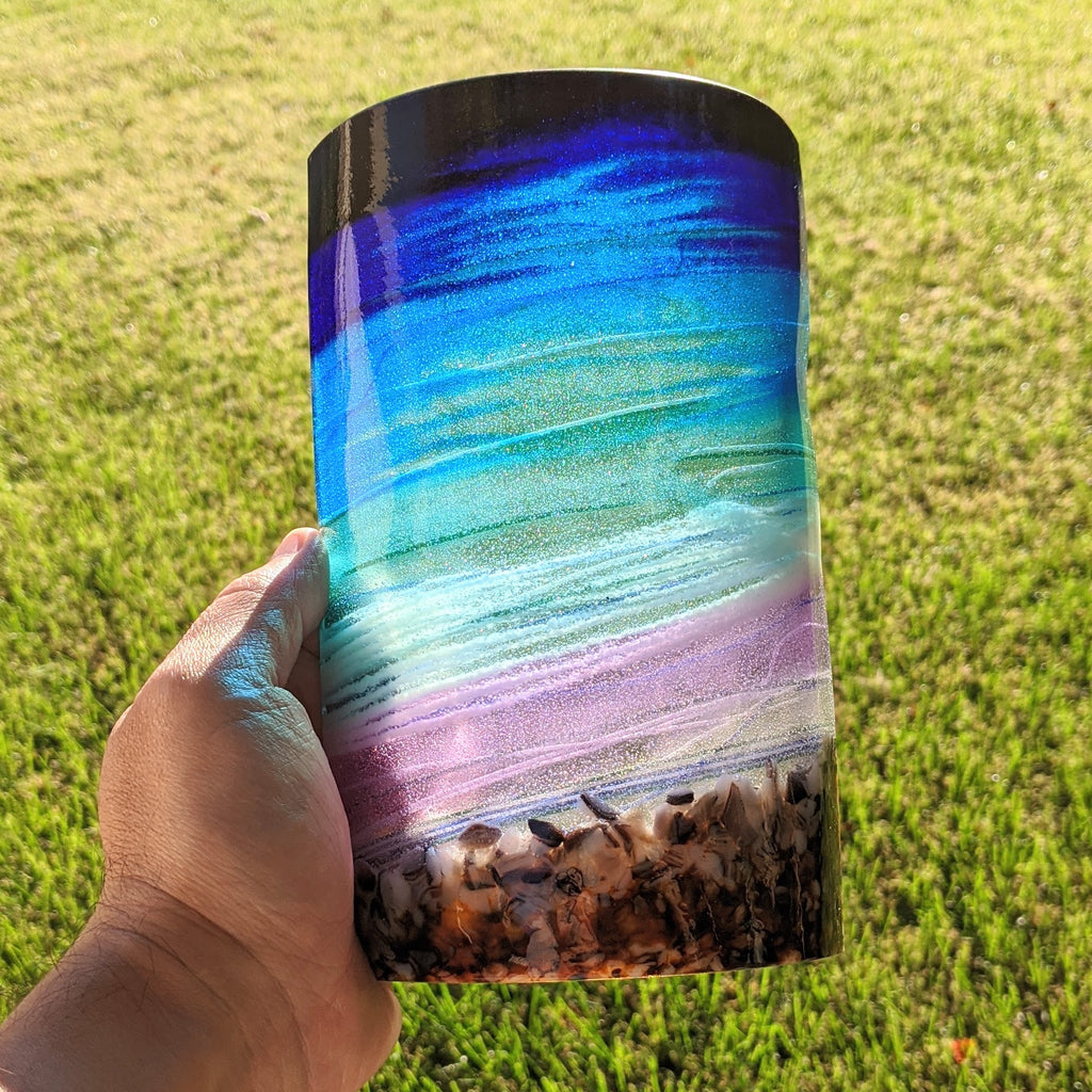 Midnight Aquascape Lamp Shade with Light