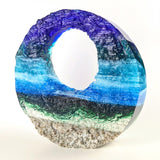 Portality II - Aqua Vortex Glass Sculpture