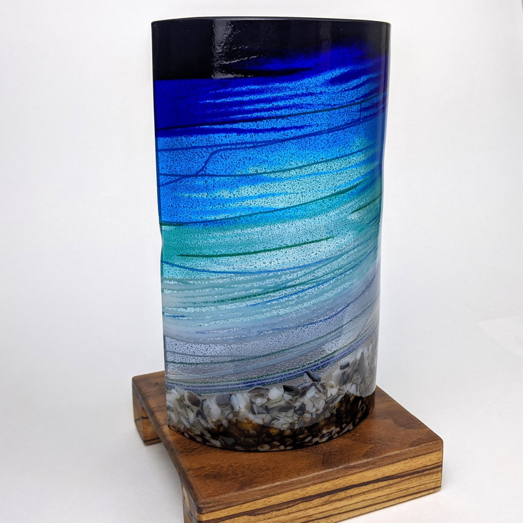 Midnight Aquascape Lamp Shade with Light