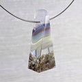 3D Aquascape Mini Tower Pendant, Dichroic Ocean Beach Necklace