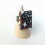 Brown Stone Statement Ring, Cocktail Ring, Chunky Ring, Big Bold Adjustable Ring