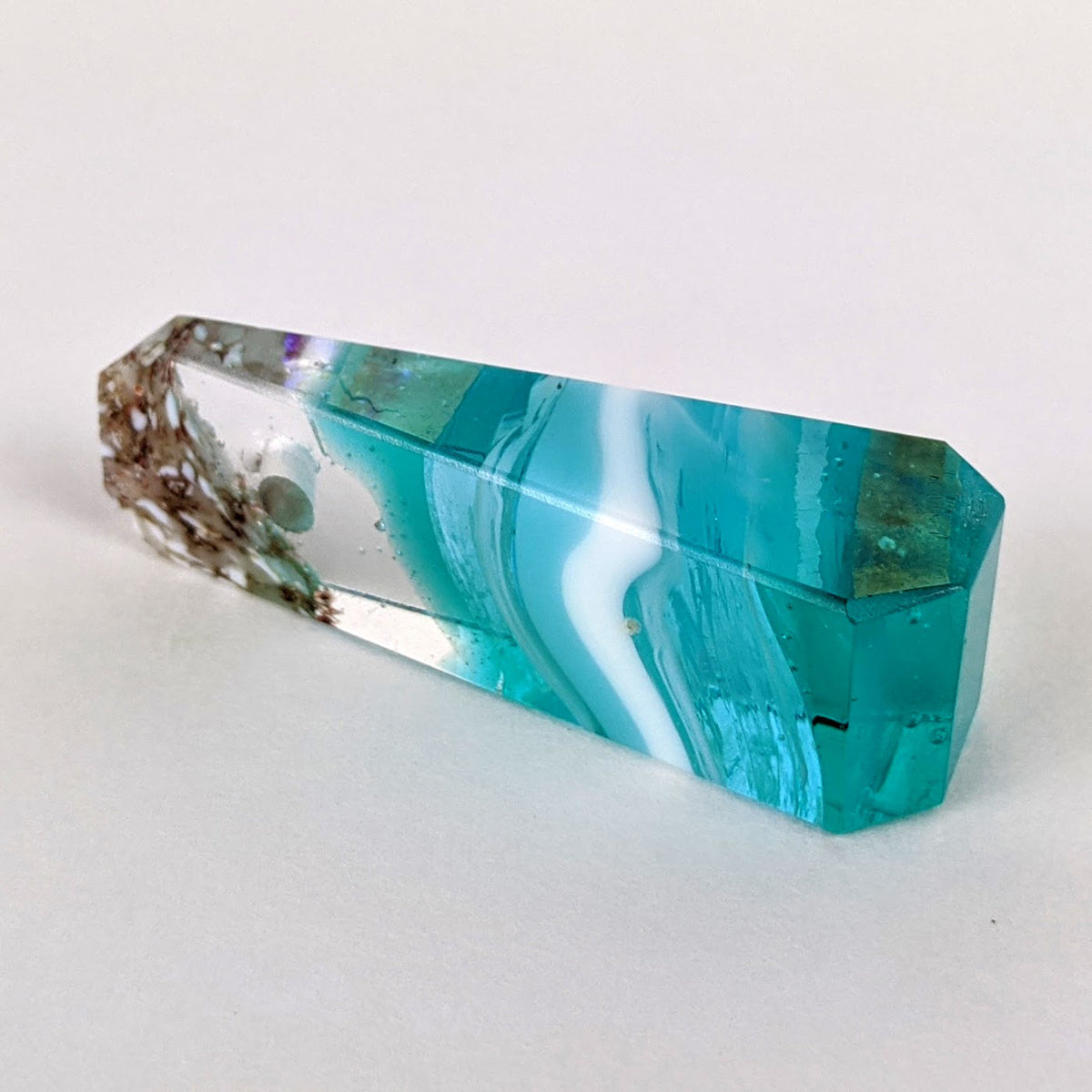3D Aquascape Tower Pendant, Ocean Beach Necklace