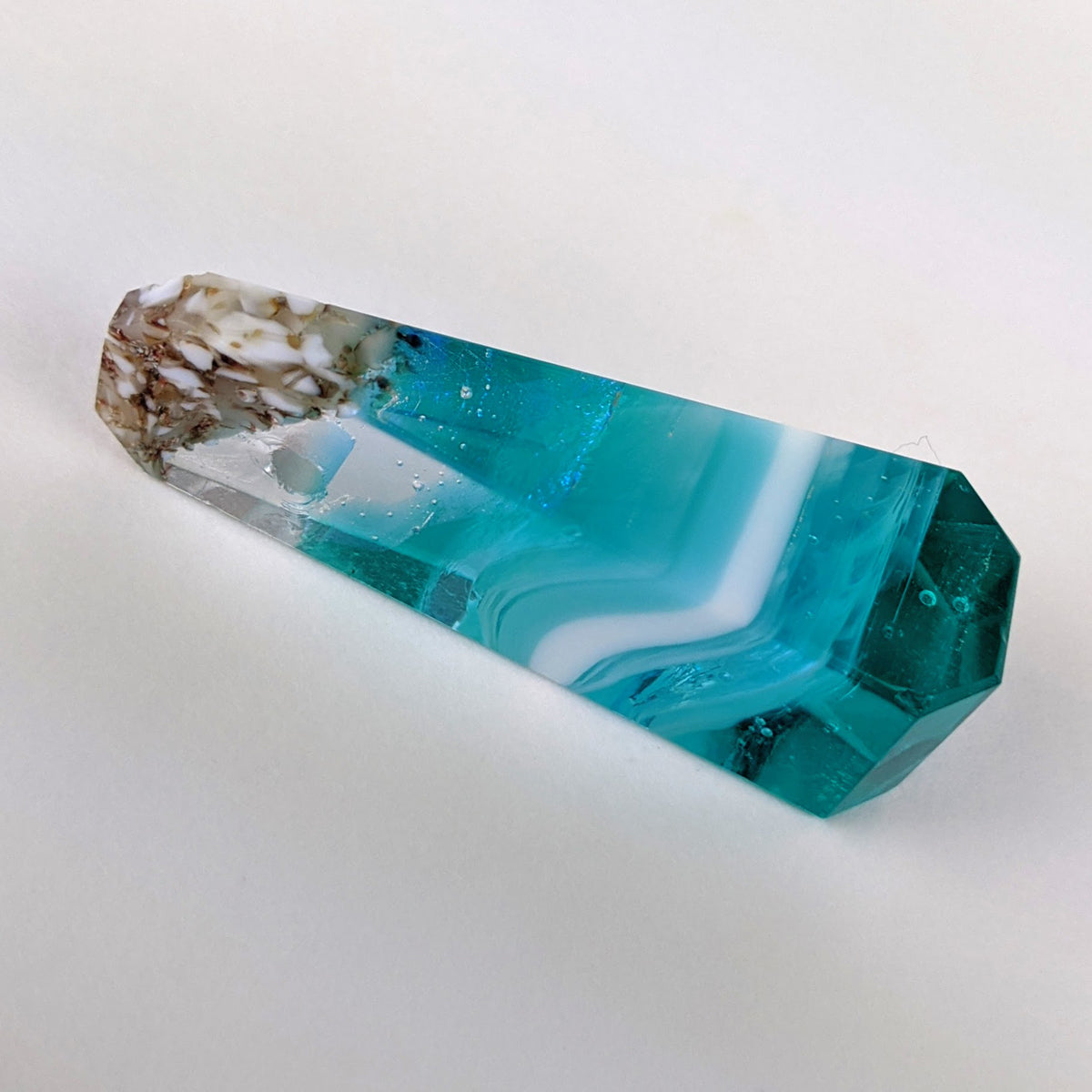 3D Aquascape Tower Pendant, Ocean Beach Necklace