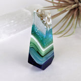 3D Aquascape Crystal Tower, Dichroic Ocean Beach Sculpture