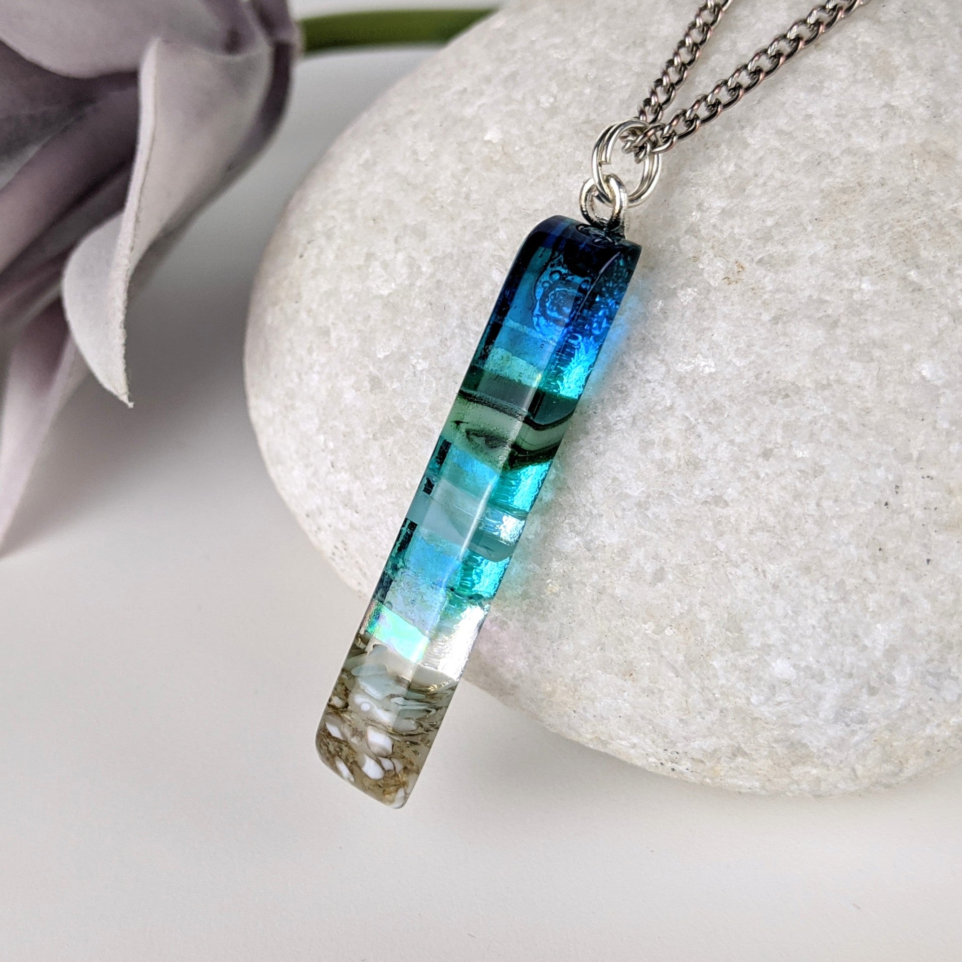 Small 1.5 Inch Aquascape Necklace - Assorted 6-PACK