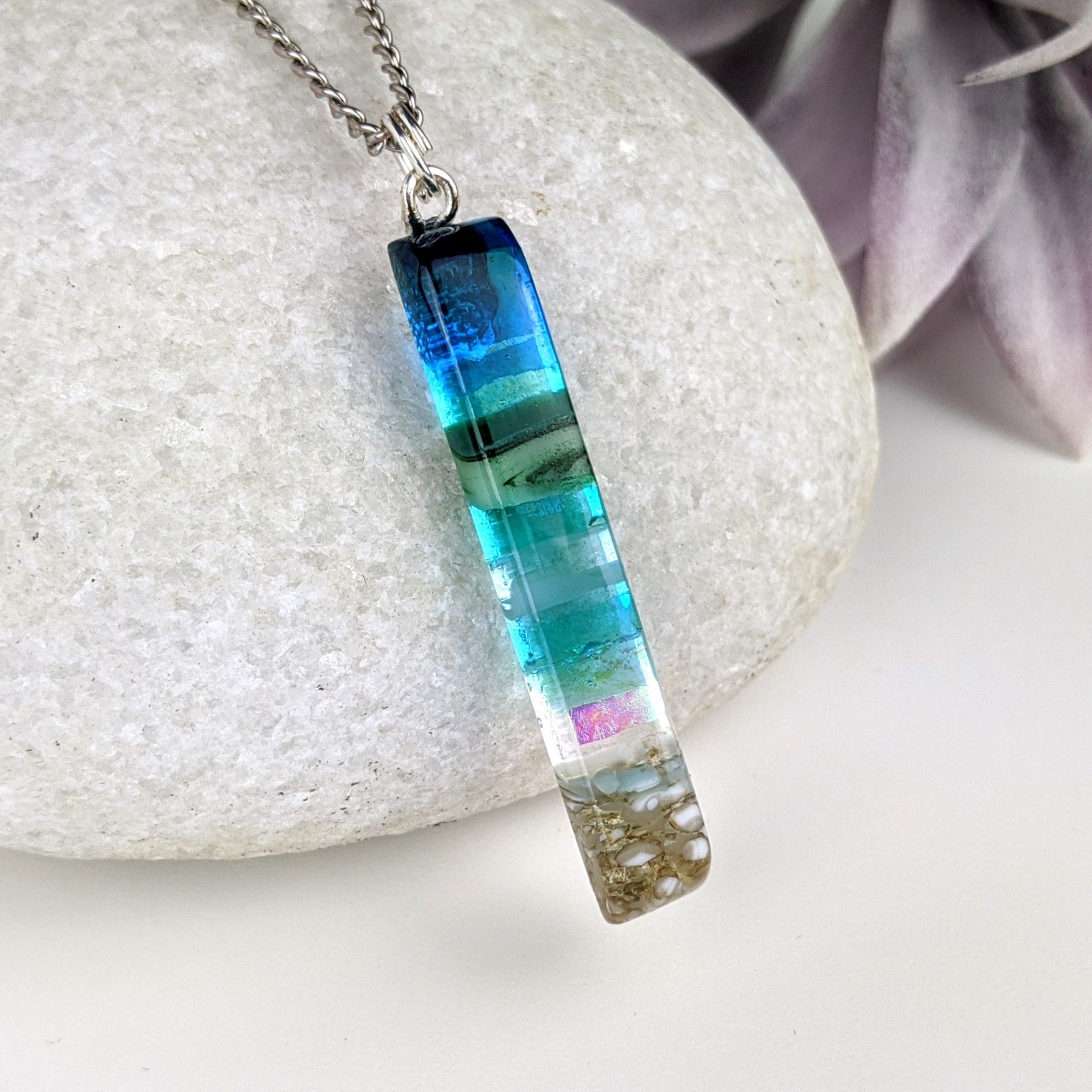 Small 1.5 Inch Aquascape Necklace - Assorted 6-PACK