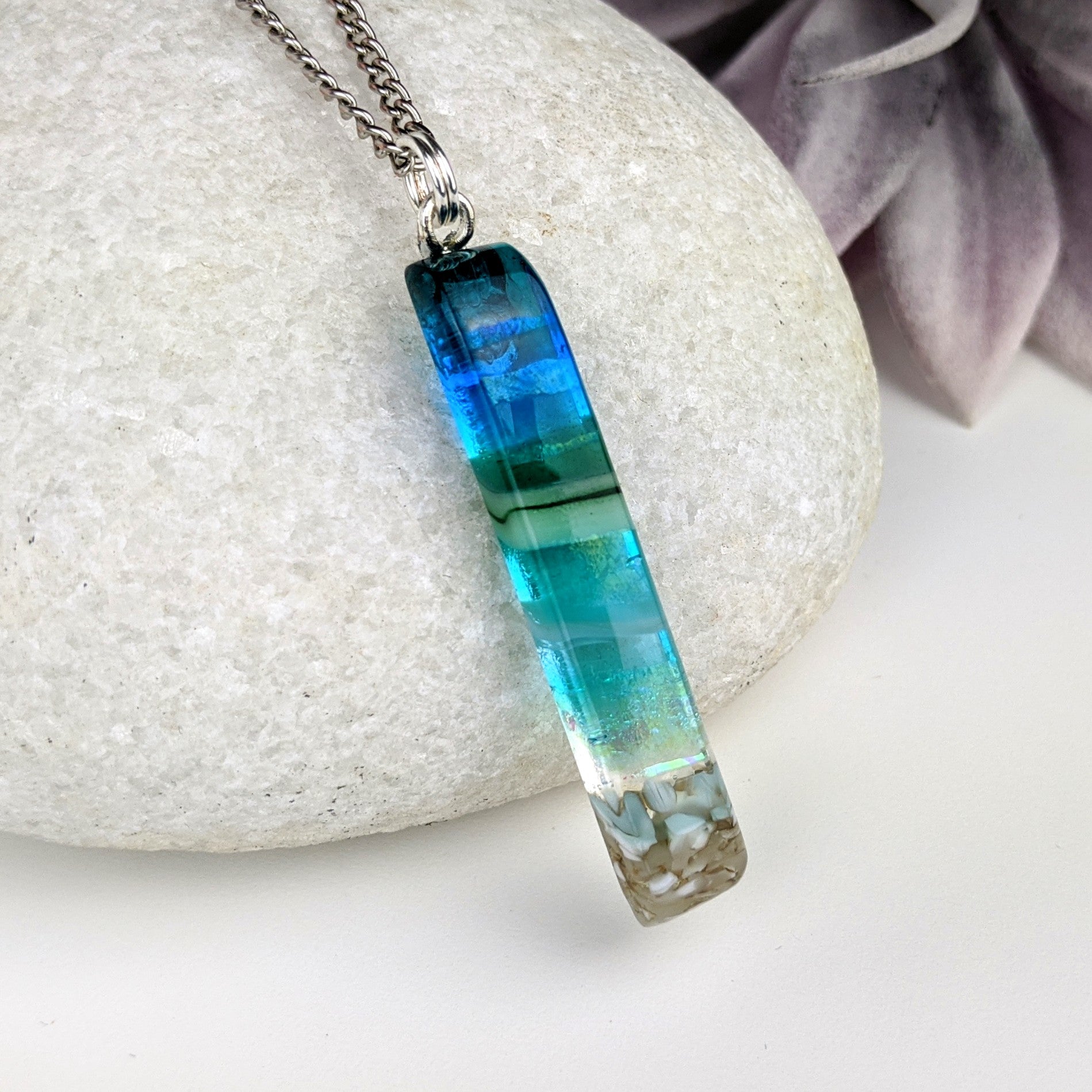 Small 1.5 Inch Aquascape Necklace - Assorted 6-PACK