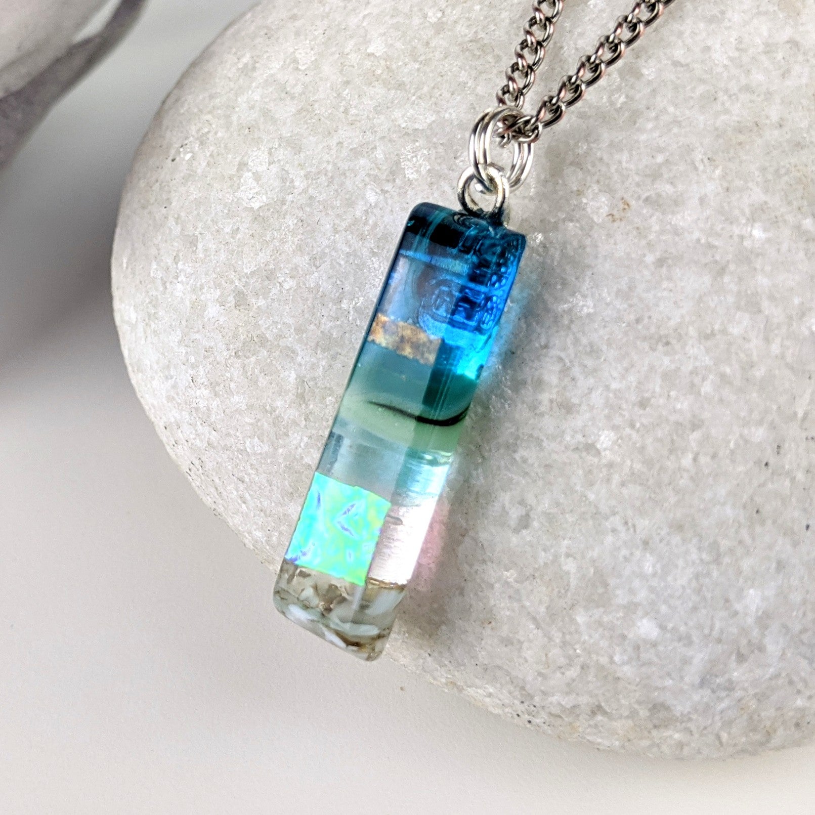 Small 1.5 Inch Aquascape Necklace - Assorted 6-PACK