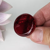 Dark Garnet Red Statement Ring, Cocktail Ring, Chunky Ring, Glass Ring, Big Bold Adjustable Ring
