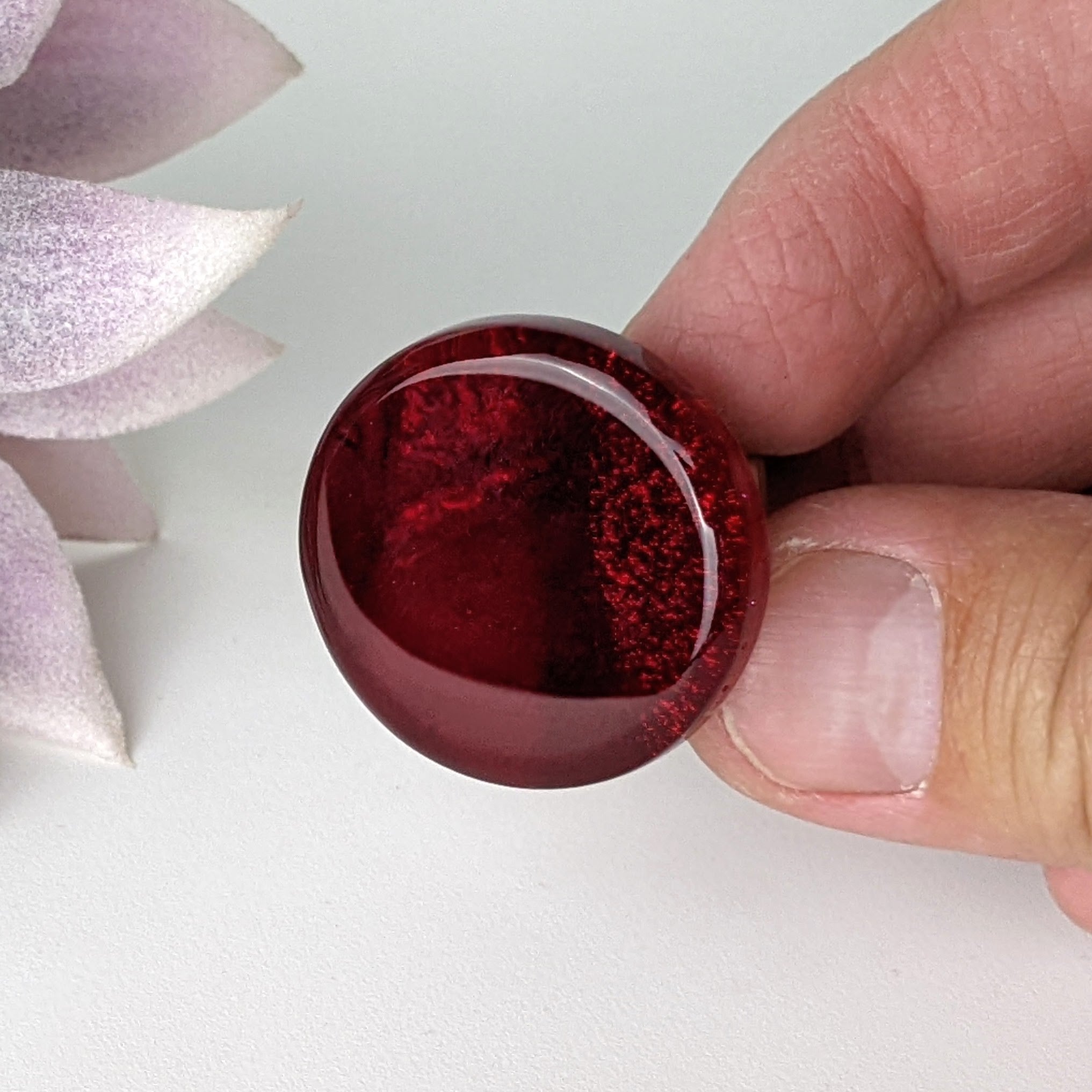 Dark Garnet Red Statement Ring, Cocktail Ring, Chunky Ring, Glass Ring, Big Bold Adjustable Ring