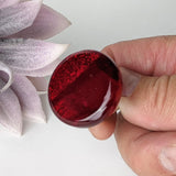 Dark Garnet Red Statement Ring, Cocktail Ring, Chunky Ring, Glass Ring, Big Bold Adjustable Ring