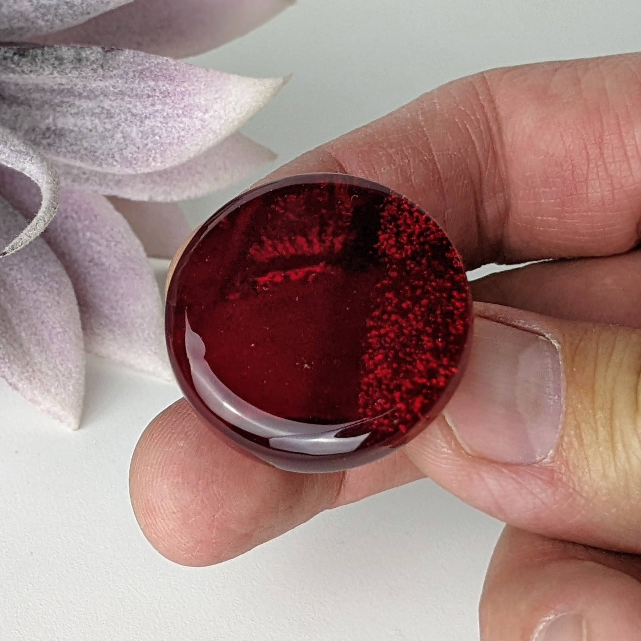 Dark Garnet Red Statement Ring, Cocktail Ring, Chunky Ring, Glass Ring, Big Bold Adjustable Ring