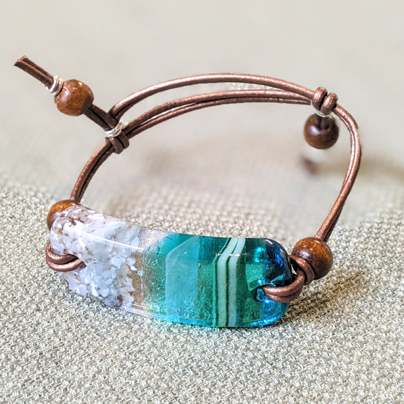 Pearl & Slate Japanese Glass Bead Bracelet | G ALXNDR
