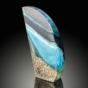 Winter Shorebreak - Glass Sculpture