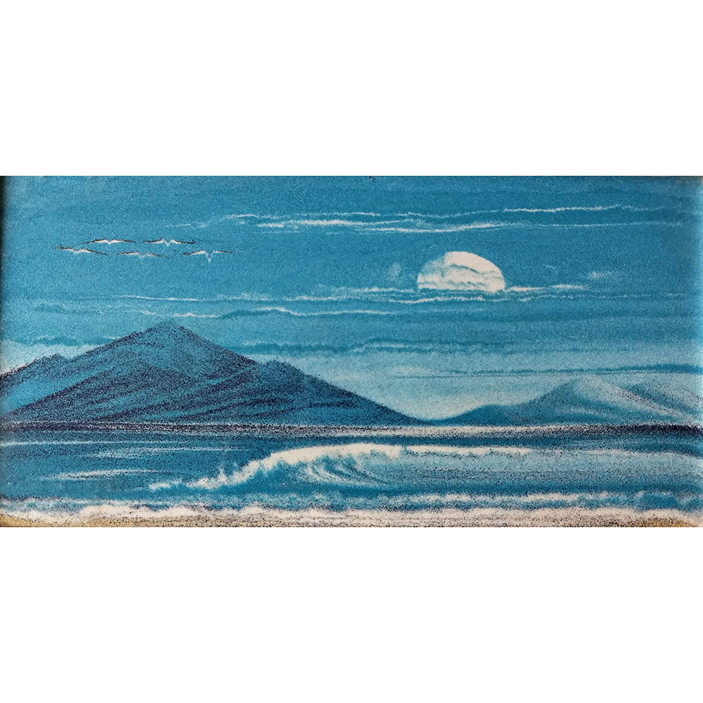 Vintage Blue Wave - Sand Tapestry